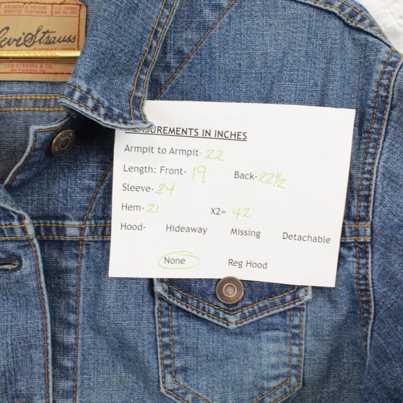 LEVI'S Blue Washed Button Down Streetwear Denim Jeans Jacket Size S - Picture 8 of 8